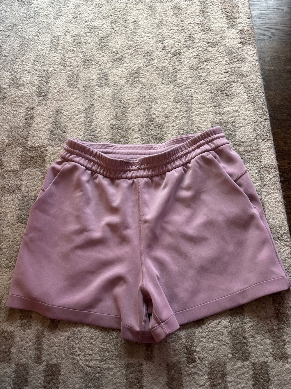 Lululemon Soft Stream Pink Shorts with Elastic Waist